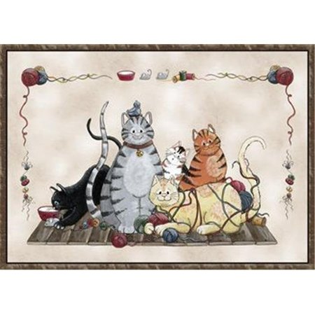 ASSOCIATED WEAVERS Custom Printed Rugs GRANNYSCATS Grannys Cats Rug GRANNY SCATS